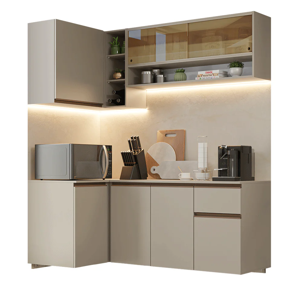 Combo de Cocina Esquinero 265 cm Sin Patas Nice Crema 04 - Image 3