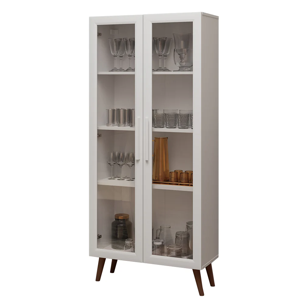 Cristalero Madesa 2 Puertas 70 cm con Patas Blanco - Image 3