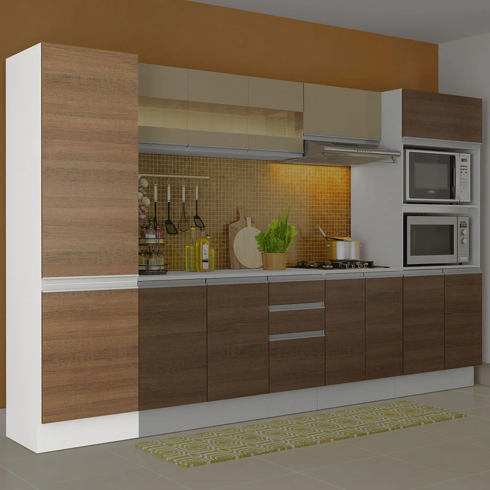 Despensero 100% MDF 2 Puertas Blanco/Marrón Smart Madesa - Image 2