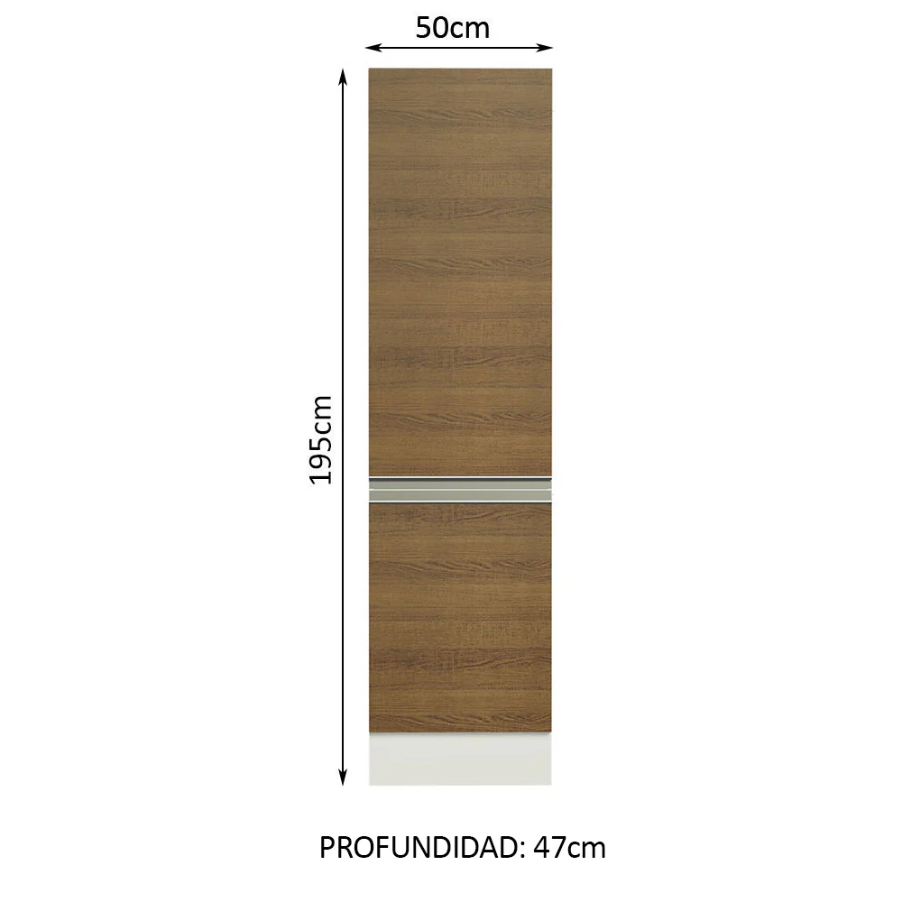 Despensero 100% MDF 2 Puertas Blanco/Marrón Smart Madesa - Image 3