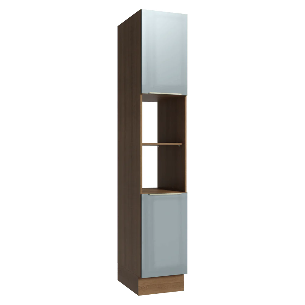 Despensero 40 cm 2 Puertas y 2 Nichos Marrón/Gris Lux Madesa