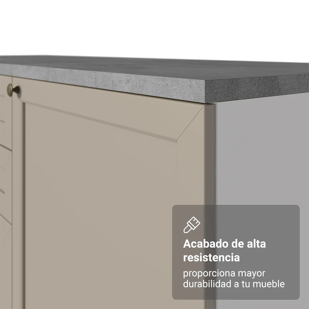 Despensero 40 cm 2 Puetas e 2 Nichos Blanco/Crema Vik Madesa - Image 8