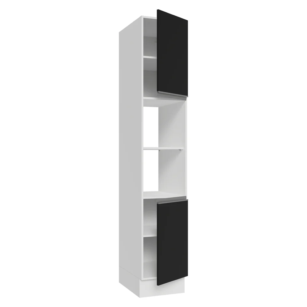 Despensero 40 x 60 cm 2 Puertas e 2 Nichos Blanco/Negro Glamy Madesa - Image 6