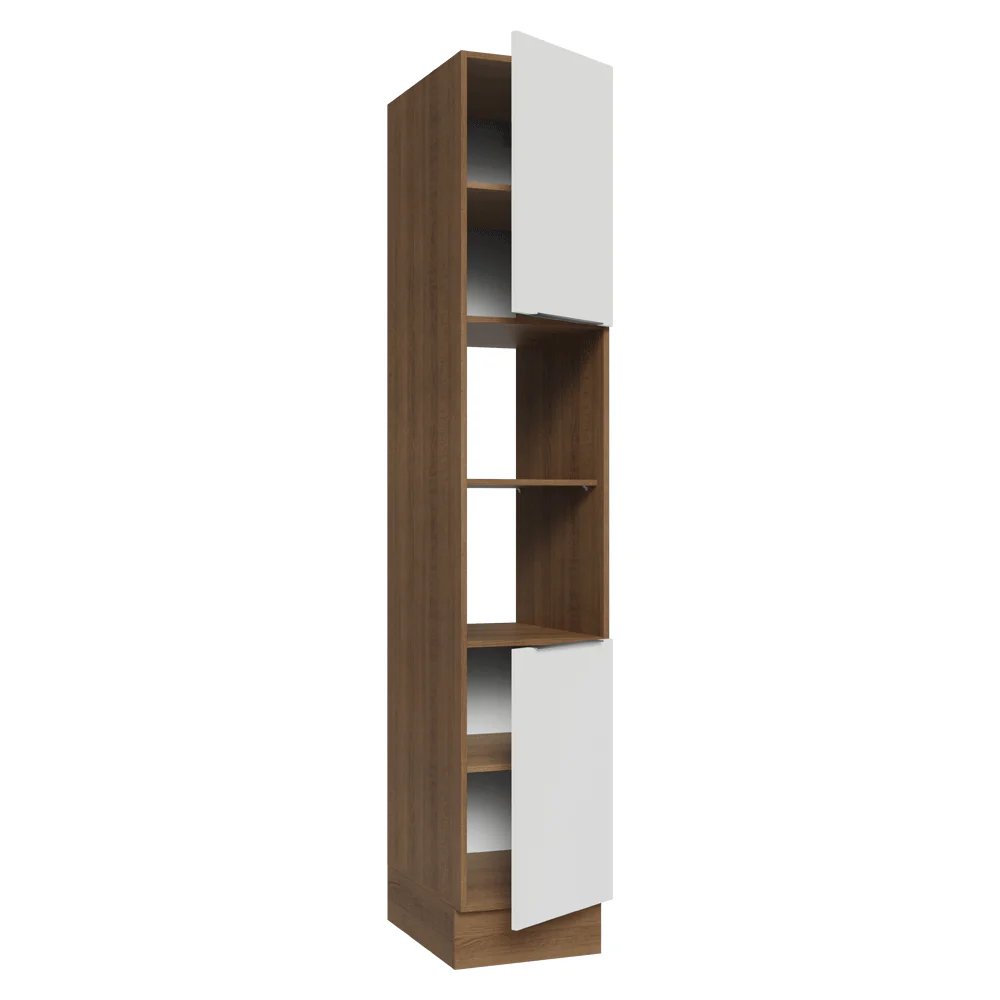 Despensero 40x60 cm 2 Puertas e 2 Nichos Marrón/Blanco Stella Madesa - Image 6