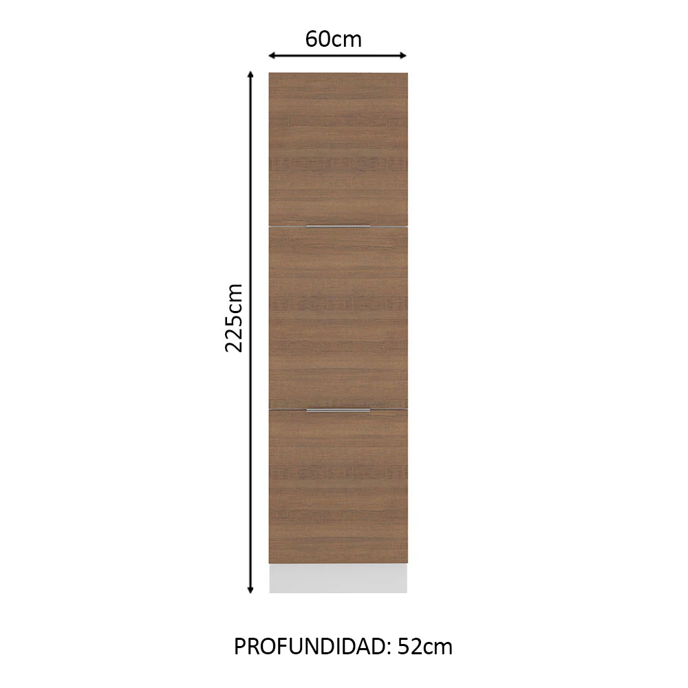 Despensero 60 cm 3 Puertas Blanco/Marrón Stella Madesa - Image 2