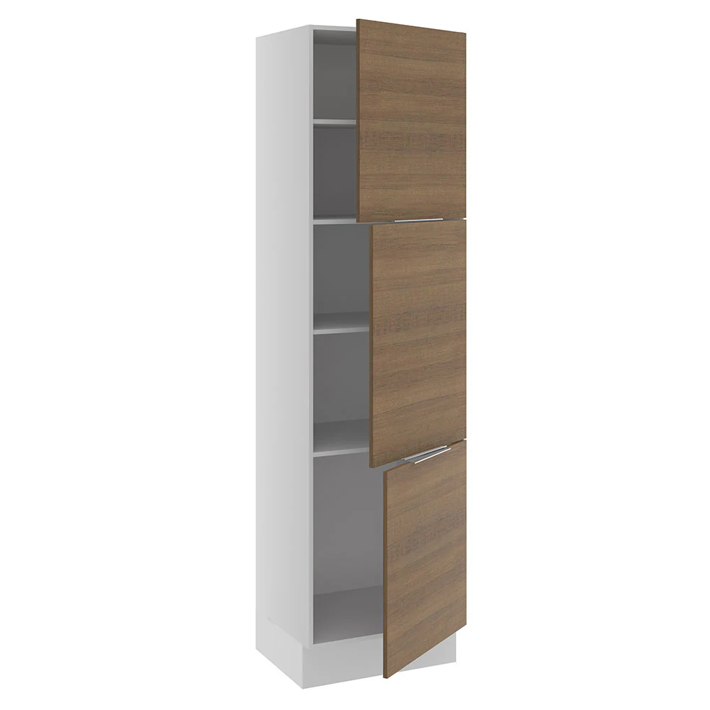 Despensero 60 cm 3 Puertas Blanco/Marrón Stella Madesa - Image 6