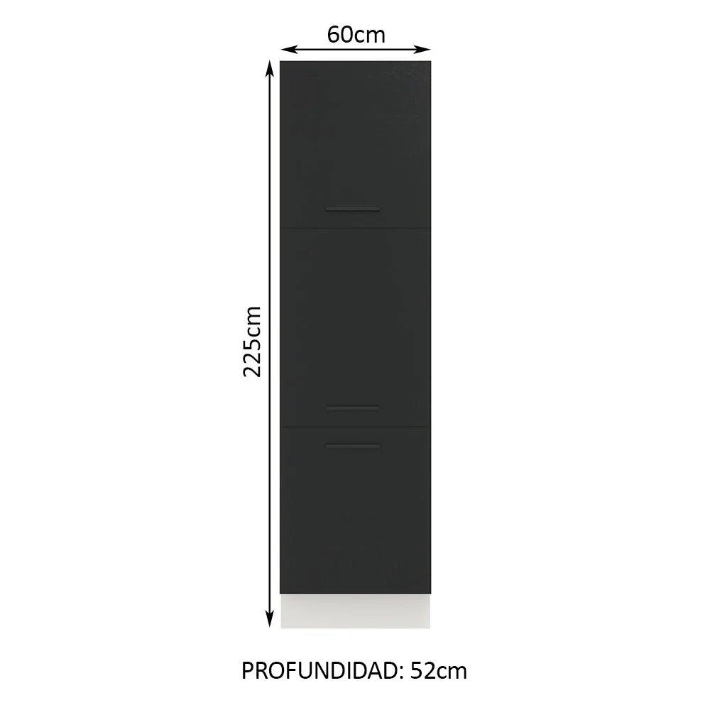 Despensero 60 cm 3 Puertas Blanco/Negro Agata Madesa - Image 2
