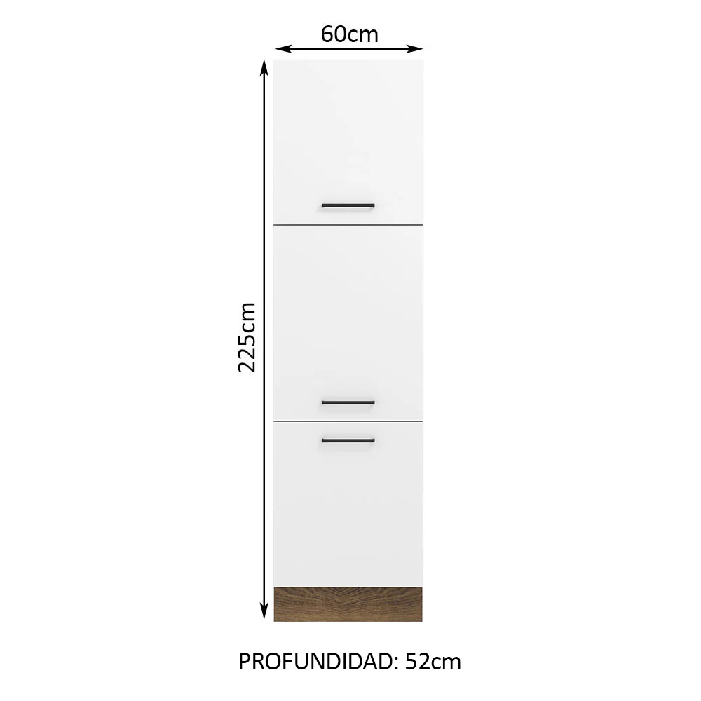Despensero 60 cm 3 Puertas Marrón/Blanco Agata Madesa - Image 2