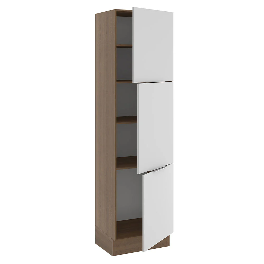 Despensero 60 cm 3 Puertas Marrón/Blanco Stella Madesa - Image 6