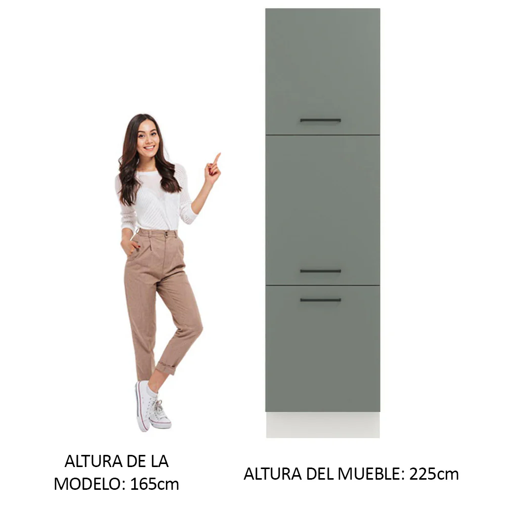 Despensero 60 x 60 cm 3 Puertas Blanco/Gris Agata Madesa - Image 3