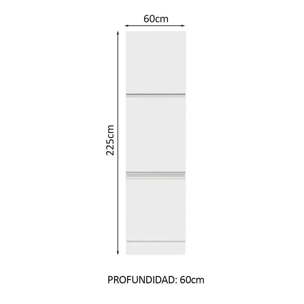Despensero Madesa Glamy 60 x 60 cm 3 Puertas Blanco - Image 2