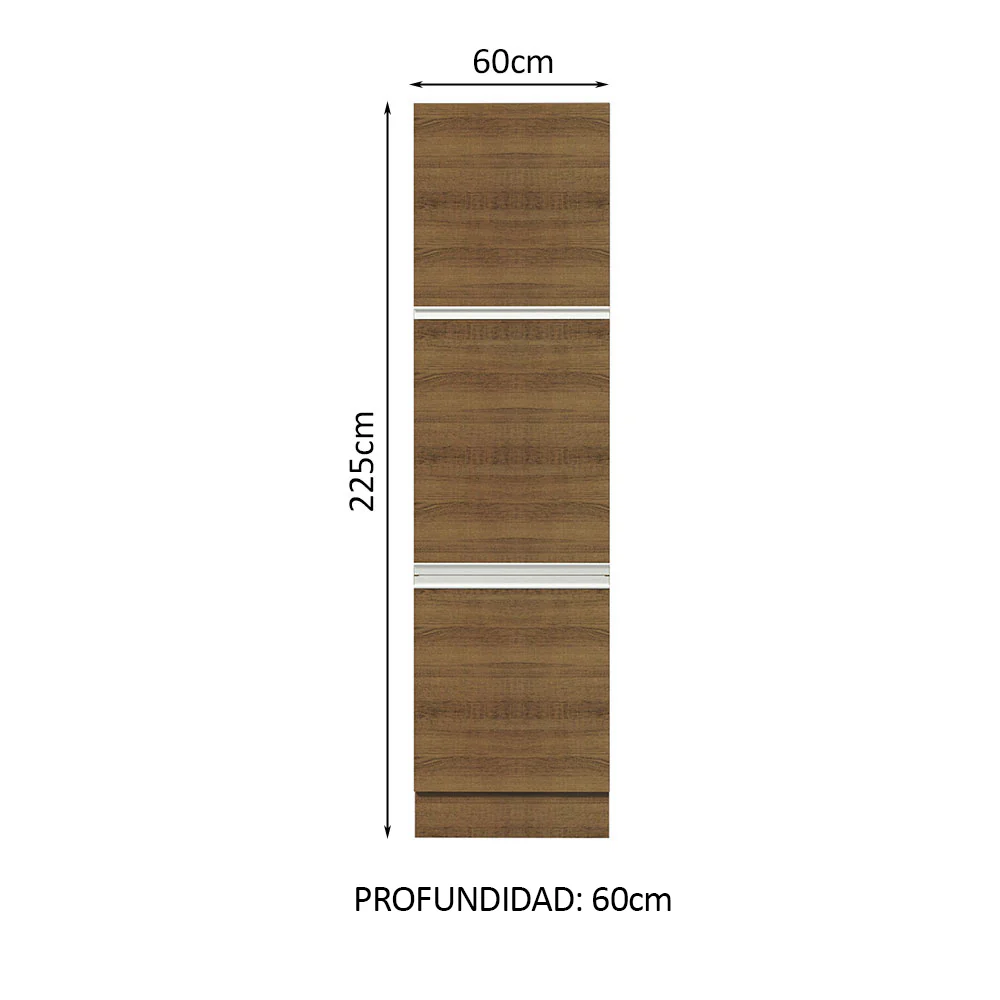 Despensero Madesa Glamy 60 x 60 cm 3 Puertas Marrón - Image 2