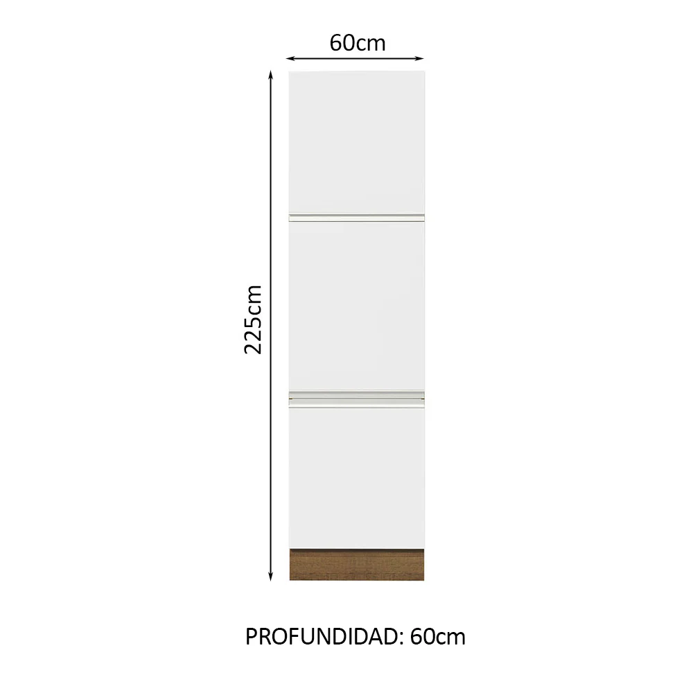 Despensero Madesa Glamy 60 x 60 cm 3 Puertas Marrón/Blanco - Image 2