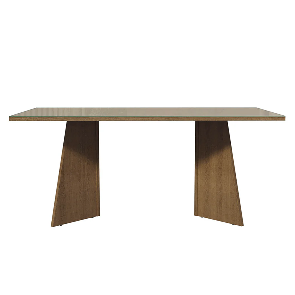 Escritorio para Oficina Director Presidente 180 cm con Tapa de Vidrio 5388 Marrón/Crema - Image 6
