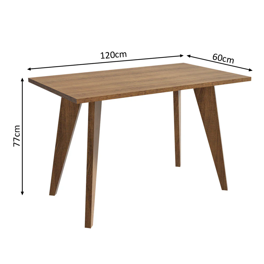 Escritorio Rectangular con Mesada de Madera 5319 Marrón - Image 2