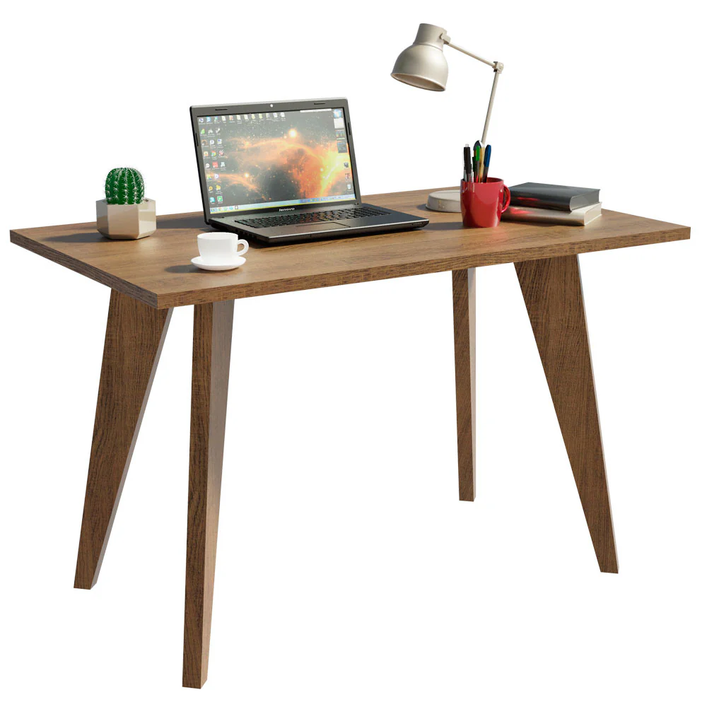 Escritorio Rectangular con Mesada de Madera 5319 Marrón - Image 3