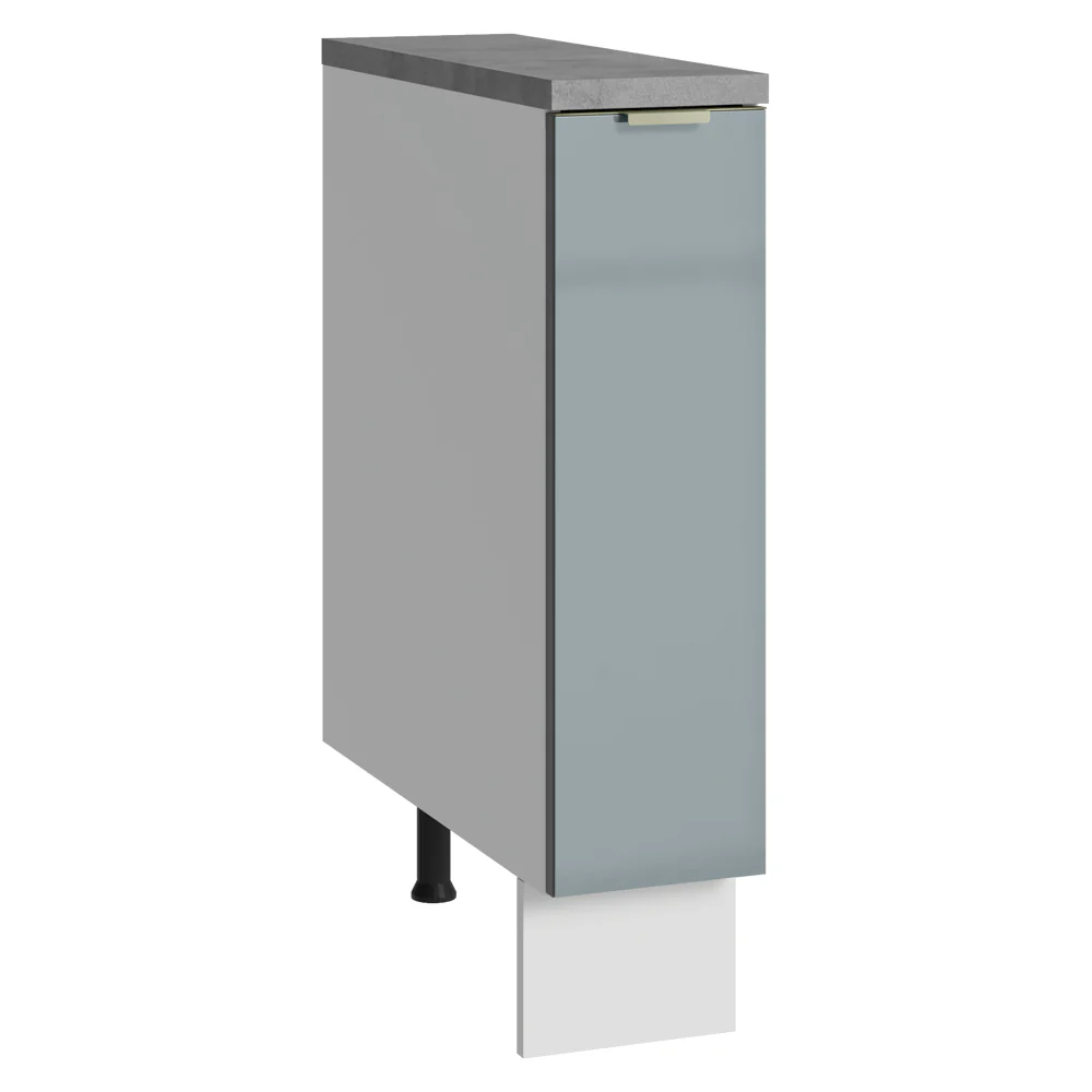 Especiero 20 cm X 60 cm, 1 puerta (Con Mesada) Blanco/Gris Lux Madesa