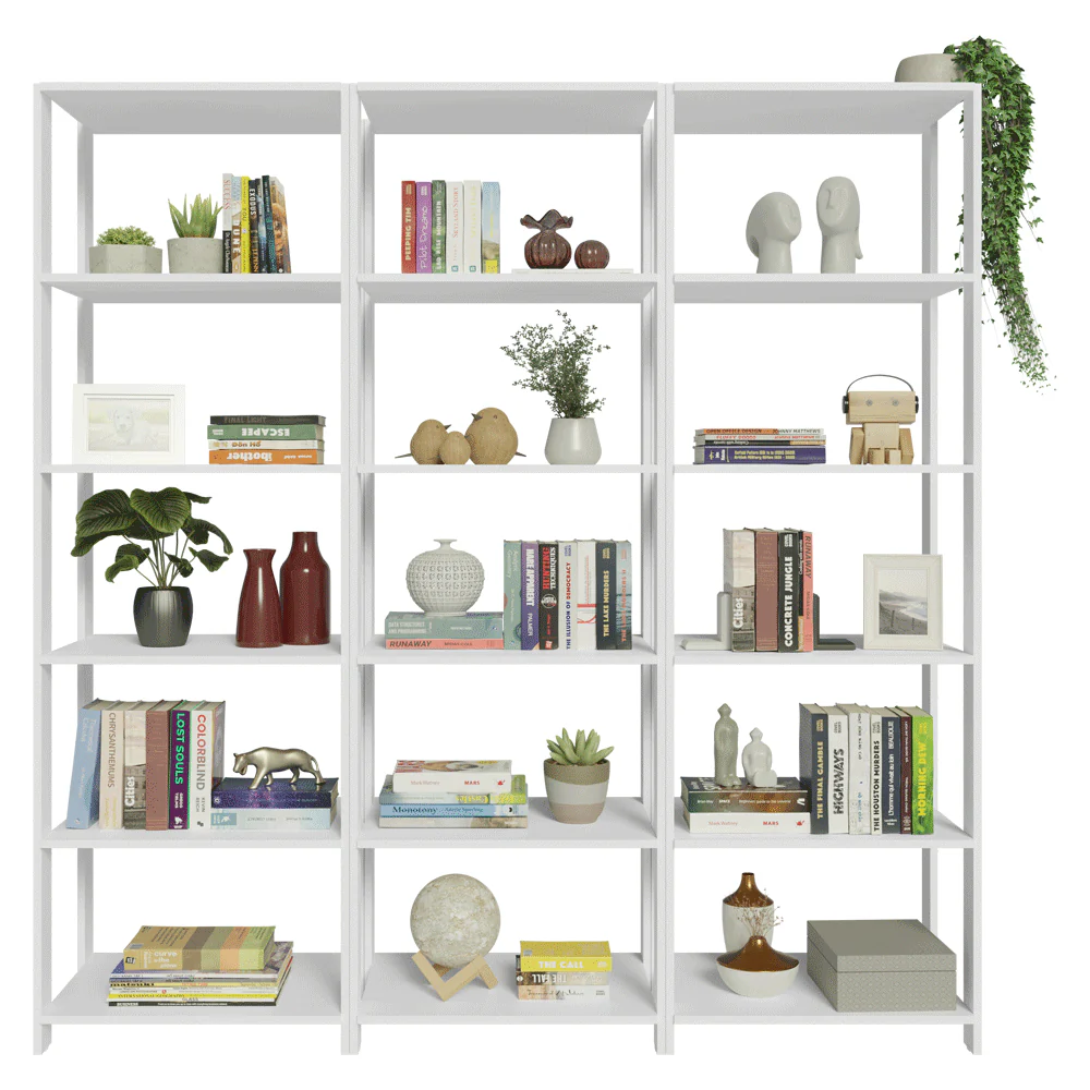 Estante Mueble Multiuso para Livros 177 cm Blanco Madesa - Image 6