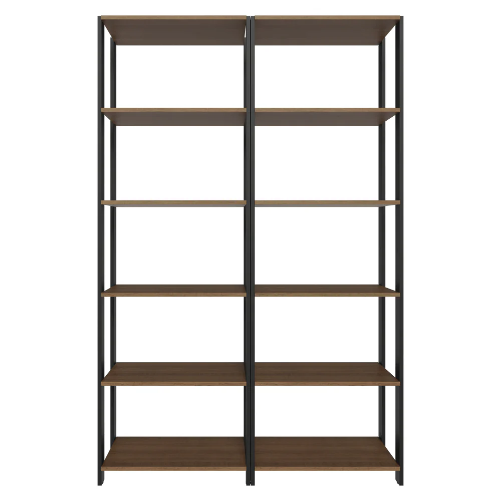 Estante Multiuso para Oficina 118cm Marrón/Negro Madesa - Image 7