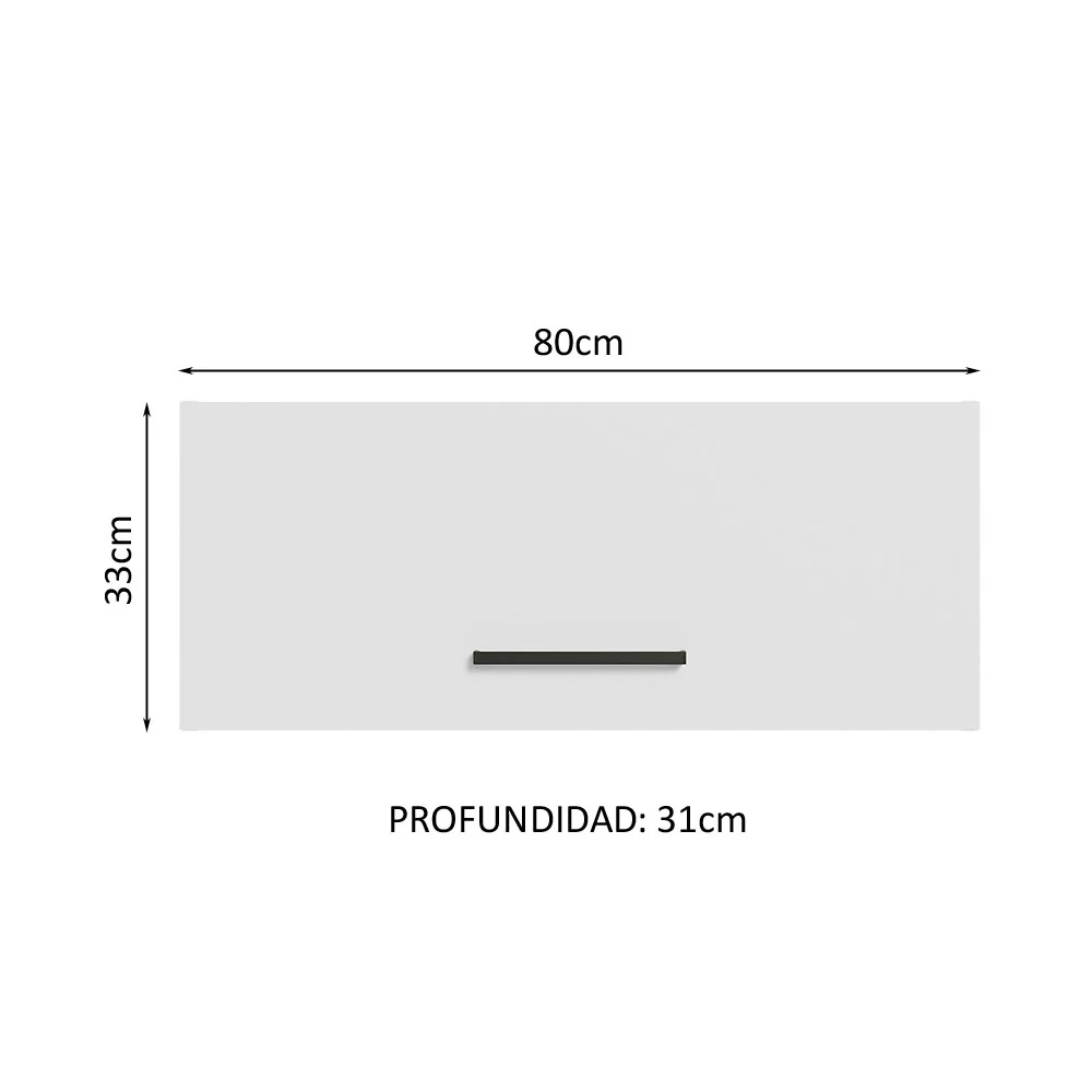Gabinete Superior Multiuso Garaje 80cm Marrón/Blanco - Image 2
