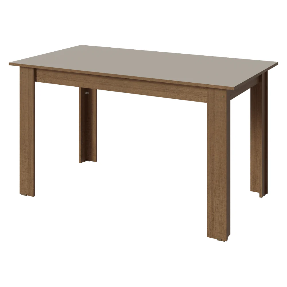 Juego Comedor Lótus Mesa Tapa de Madera 4 Sillas Marrón/Crema/Gamuza Imperial Madesa - Image 5