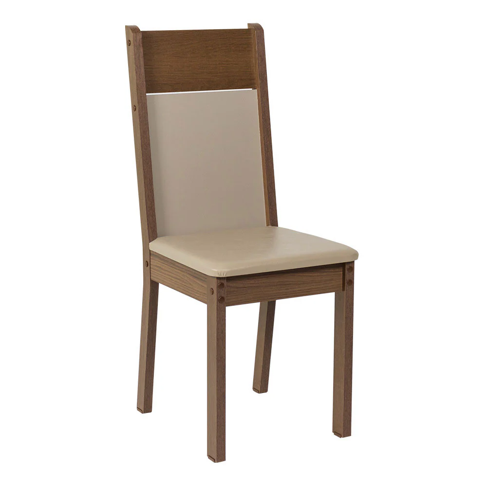 Juego de 4 Sillas 4280 Marrón/Crema/Beige - Image 3