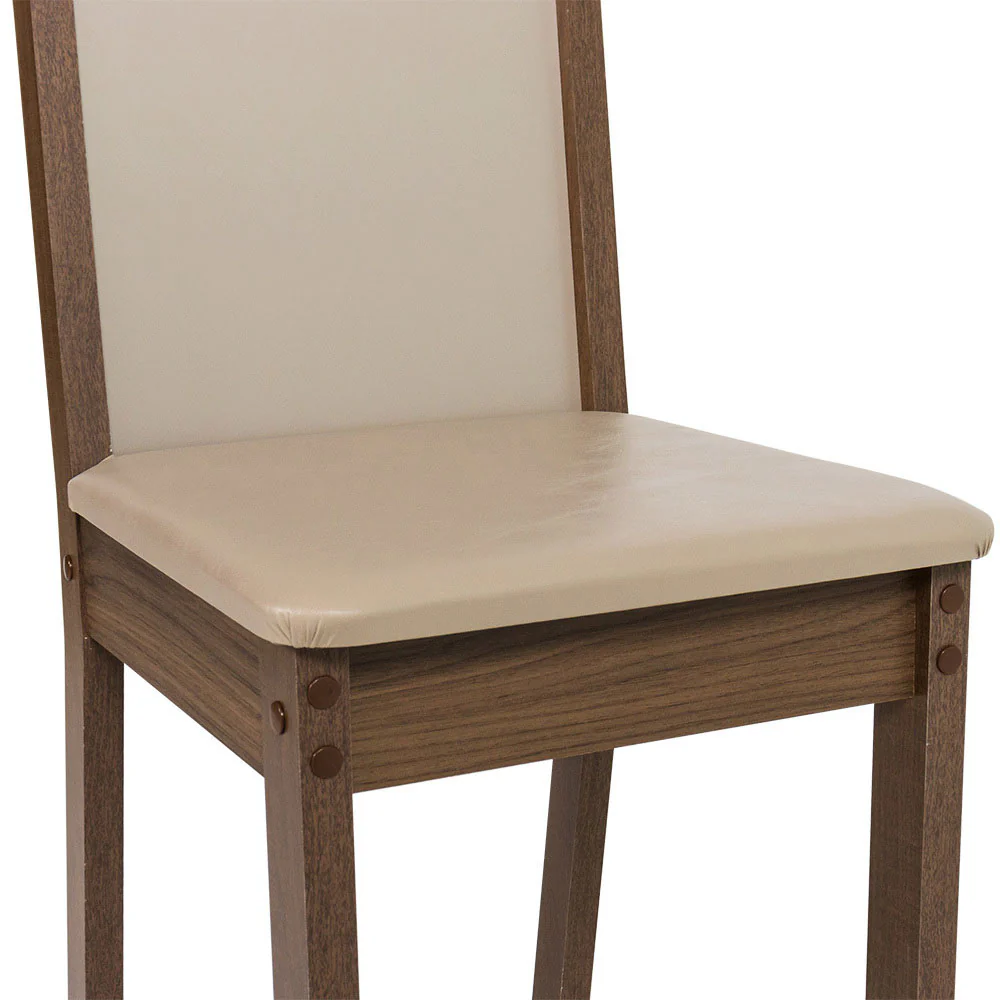 Juego de 4 Sillas 4280 Marrón/Crema/Beige - Image 4