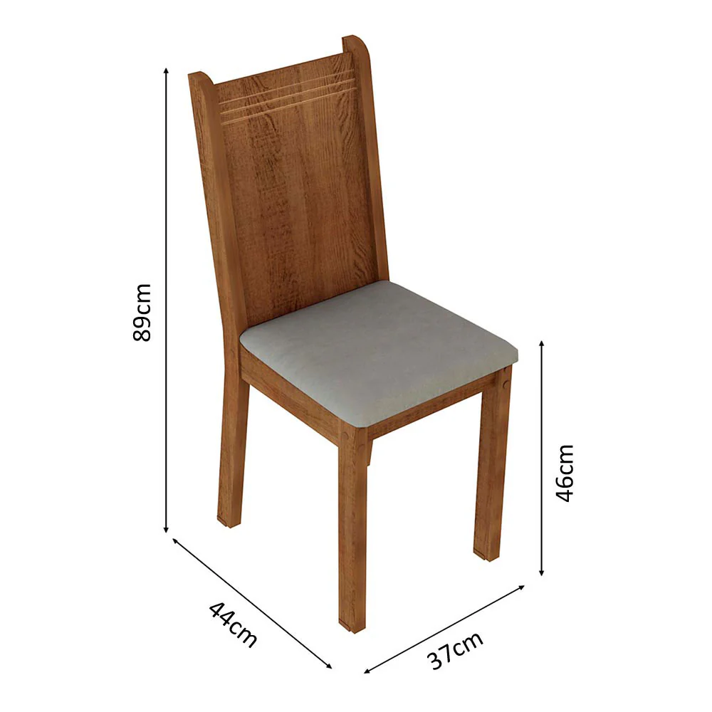 Juego de 4 Sillas 4290 Marrón/Beige - Image 2