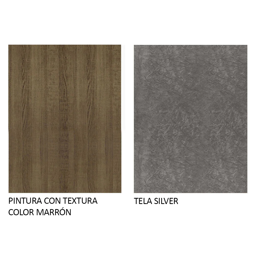 Juego de Comedor con Mesa de Madera y 8 Sillas Marrón/Silver Leila Madesa - Image 12
