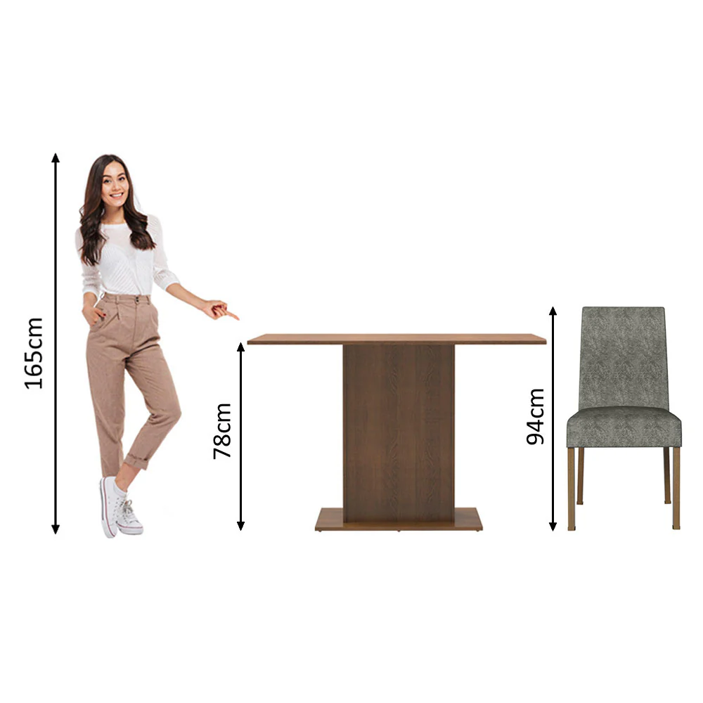 Juego de Comedor con Mesa y 2 Sillas Madesa Manu MP - Image 4