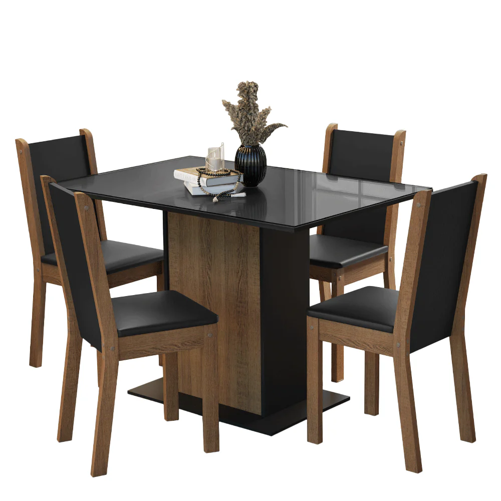Juego de Comedor con Mesa y 4 Sillas Madesa Martina NM - Image 3