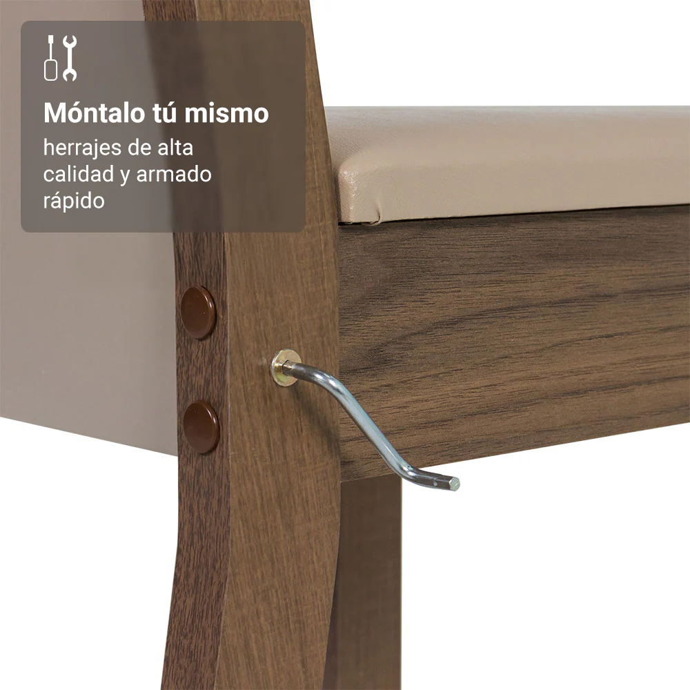Juego de Comedor con Mesa y 4 Sillas Madesa Sheila MCB - Image 6