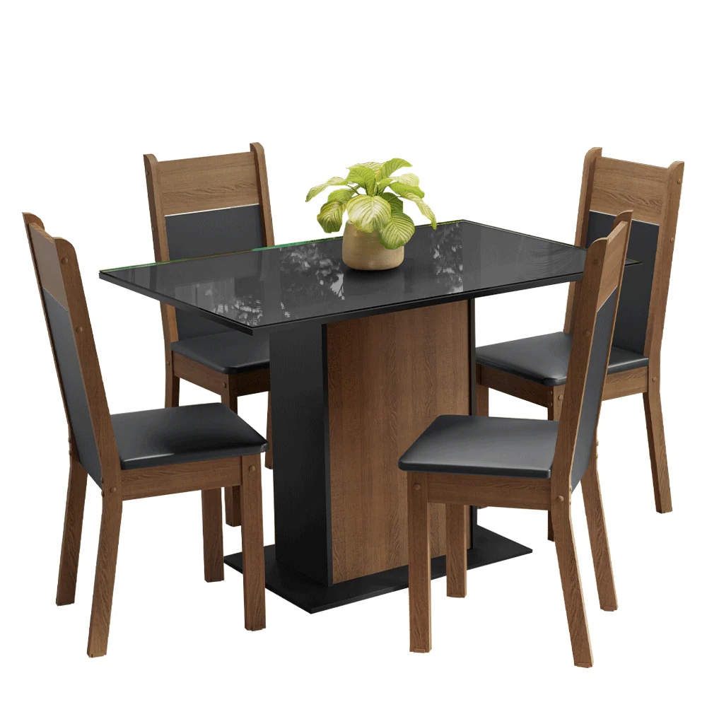 Juego de Comedor con Mesa y 4 Sillas Madesa Viena MN - Image 3