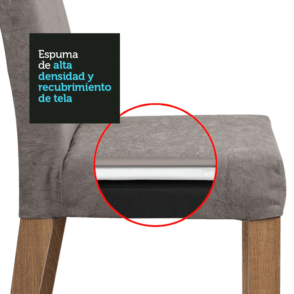 Juego de Comedor con Mesa y 6 Sillas Madesa MC 02 - Image 9