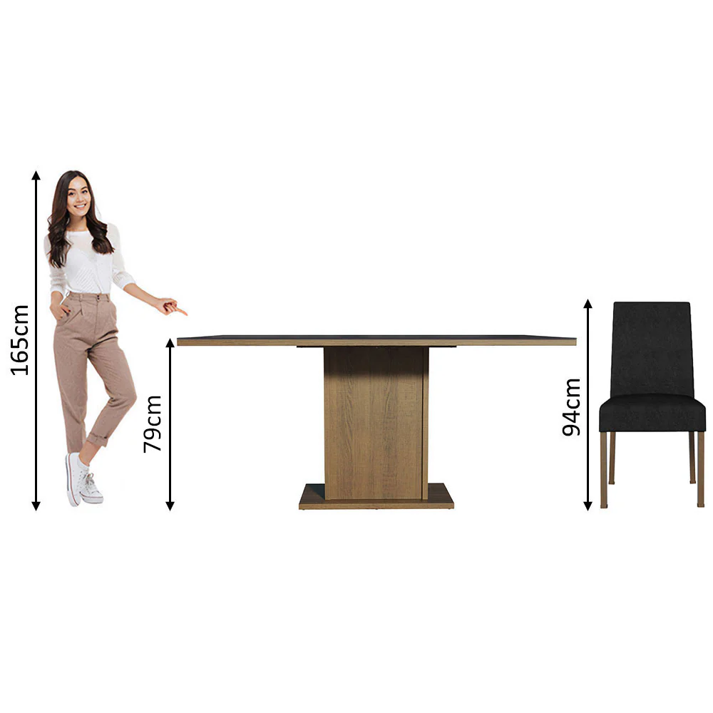 Juego de Comedor con Mesa y 6 Sillas Madesa Oxford Renata MN - Image 4