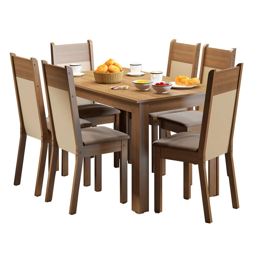 Juego de Comedor Honduras Mesa Tapa de Madera con 6 Sillas - Image 3