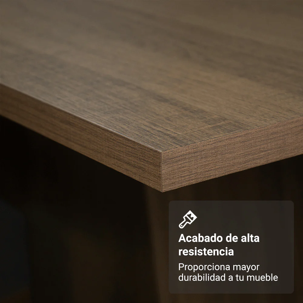 Juego de Comedor Mesa Tapa de Madera 2 Sillas Marrón/Imperial Lídia Madesa - Image 7