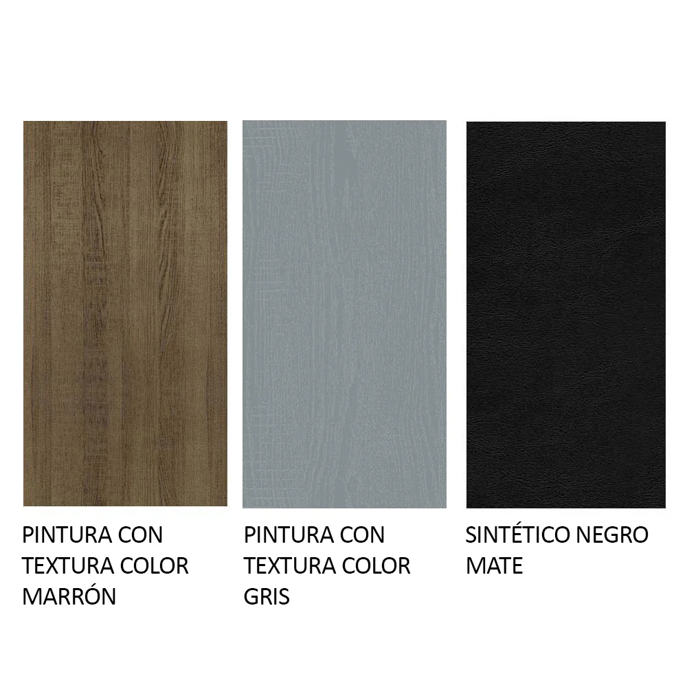 Juego de Comedor Mesa Tapa de Madera 4 Sillas Marrón/Gris/Negro Samara Madesa - Image 10