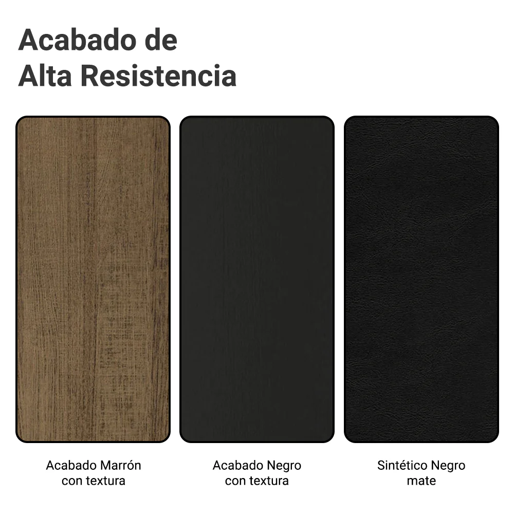 Juego de Comedor Mesa Tapa de Madera 4 Sillas Marrón/Negro Angel Madesa - Image 10
