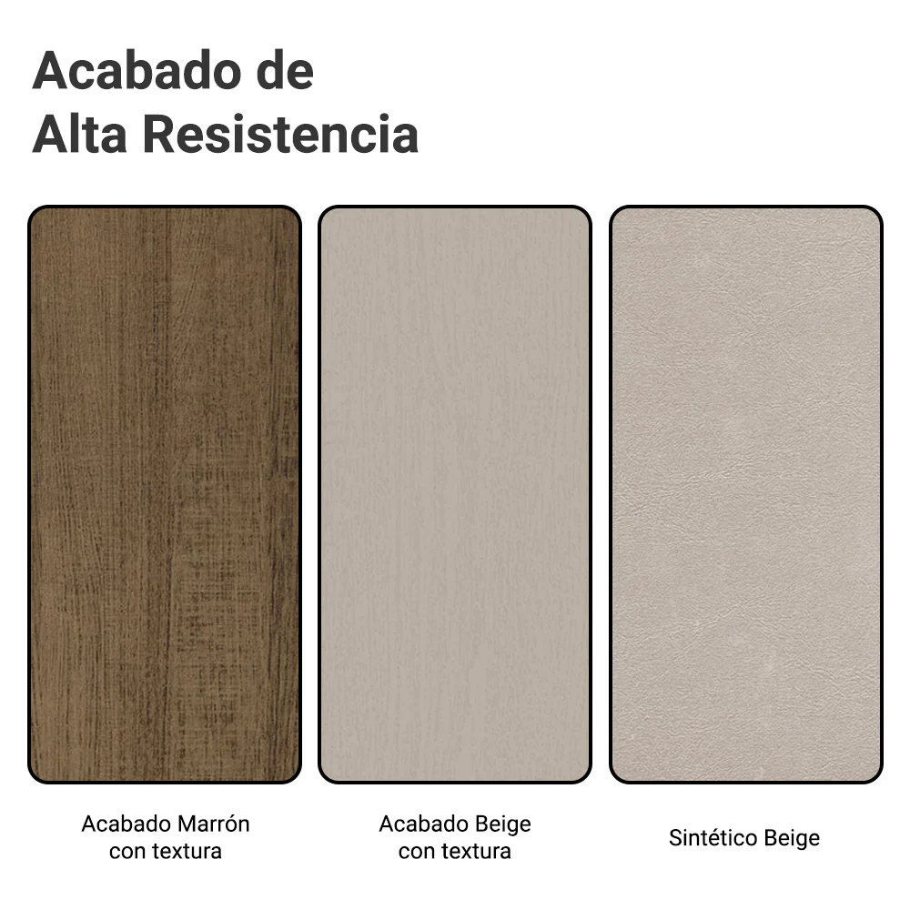 Juego de Comedor Mesa Tapa de Madera 6 Sillas Marrón/Beige Wendy Madesa - Image 9