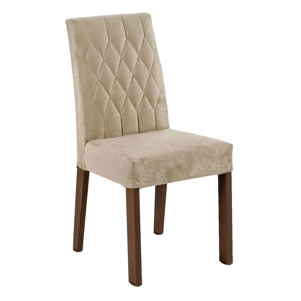 Juego de Comedor Mesa Tapa Madera 6 Sillas Britney Madesa - Marrón/Crema/Imperial - Image 8