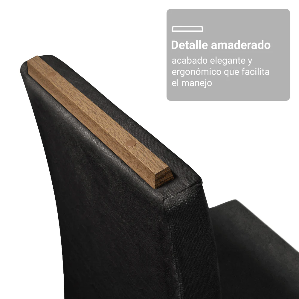 Juego de Comedor Mesada de Madera 4 Sillas Évora Marrón/Oxford - Image 8