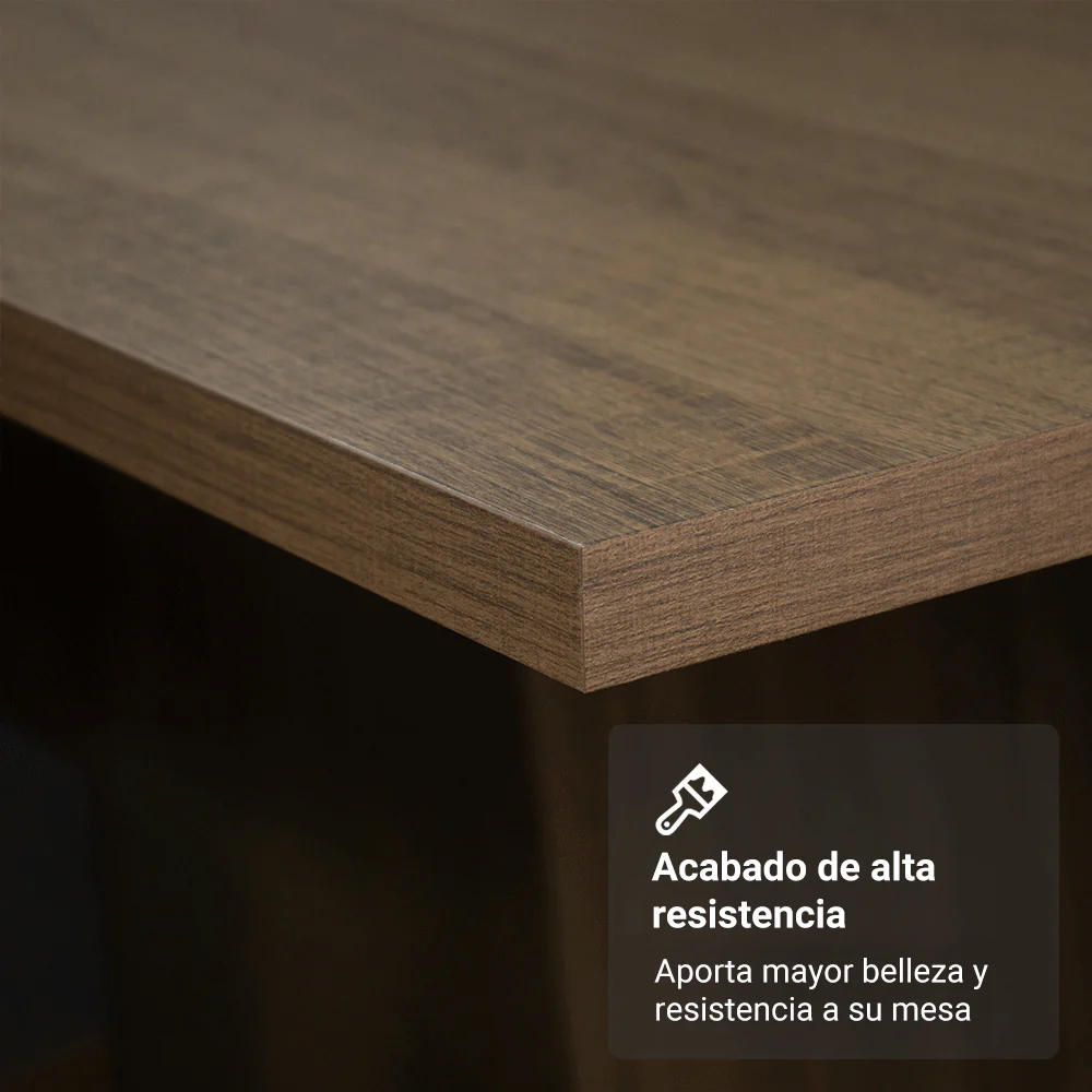Juego de Comedor Mesada de Madera 4 Sillas Tulum Marrón/Oxford - Image 6