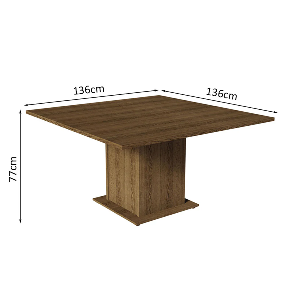 Juego de Comedor Mesada de Madera 8 Sillas Doris Marrón/Imperial - Image 3