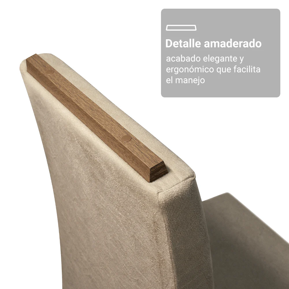 Juego de Comedor Mesada de Vidrio 6 Sillas Sintra Marrón/Imperial - Image 8