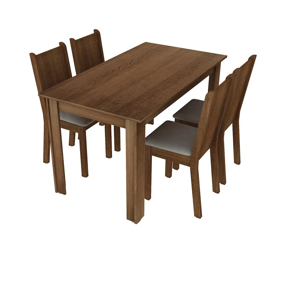 Juego de Comedor Rosie Mesa Tapa de Madera con 4 Sillas - Image 3