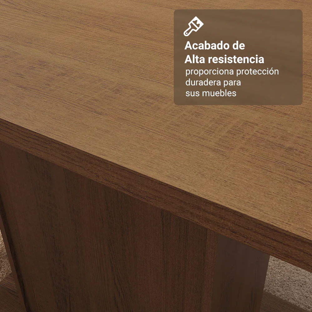 Juego de Comedor Talita Con 4 Sillas Marrón/Crema - Image 8
