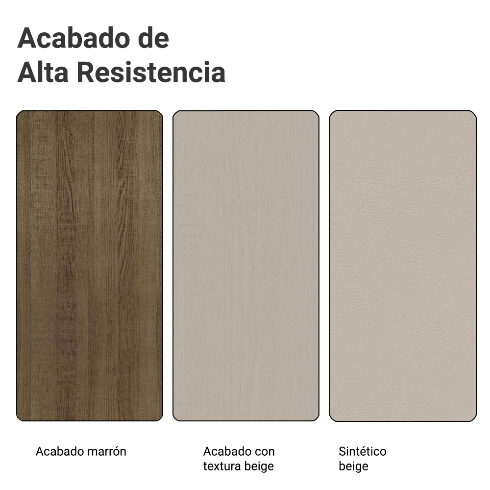 Juego de Comedor Talita Con 4 Sillas Marrón/Crema - Image 9