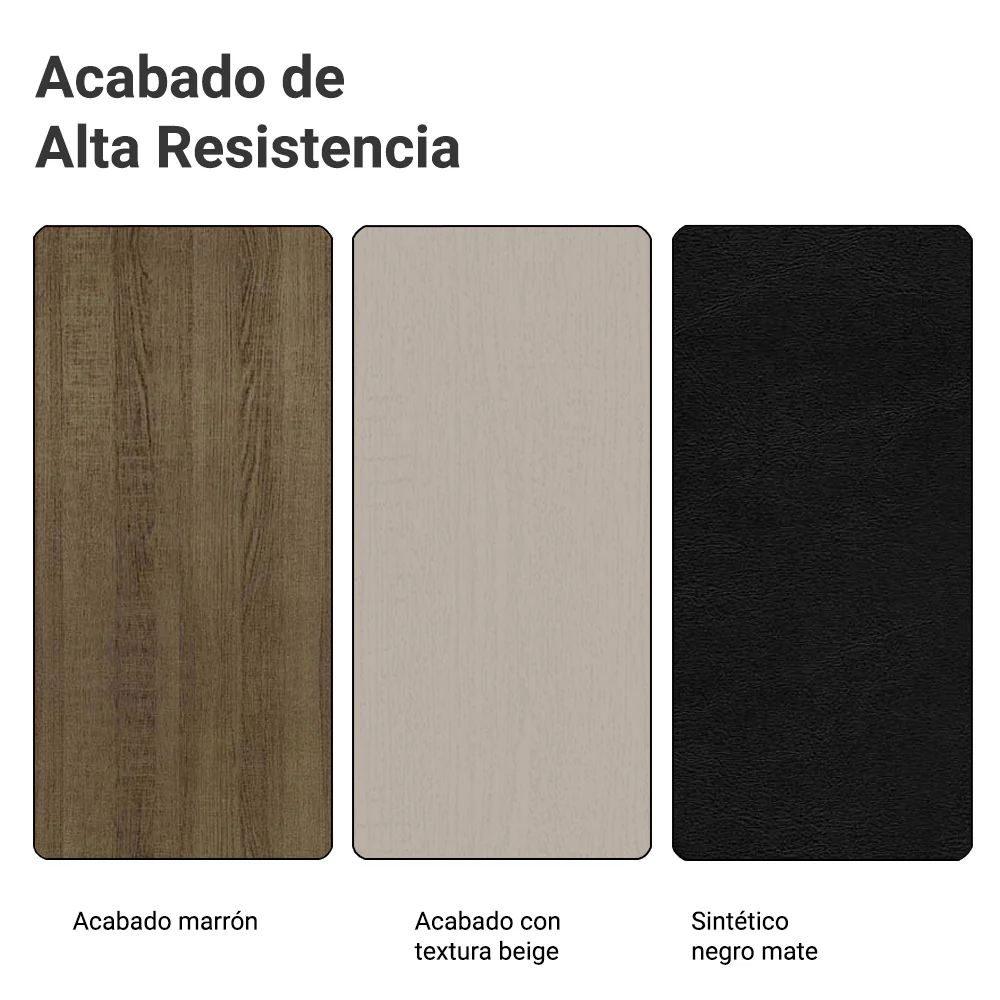 Juego de Comedor Talita Mesa Tapa de Madera 4 Sillas Marrón/Negro - Image 10