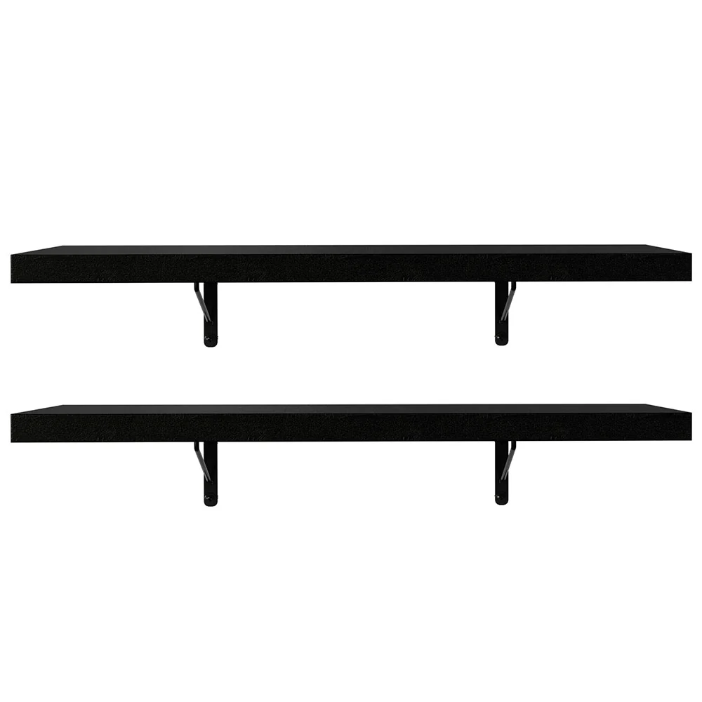Kit 2 Estantes de Cocina Flotantes 60 cm Negro Madesa - Image 6